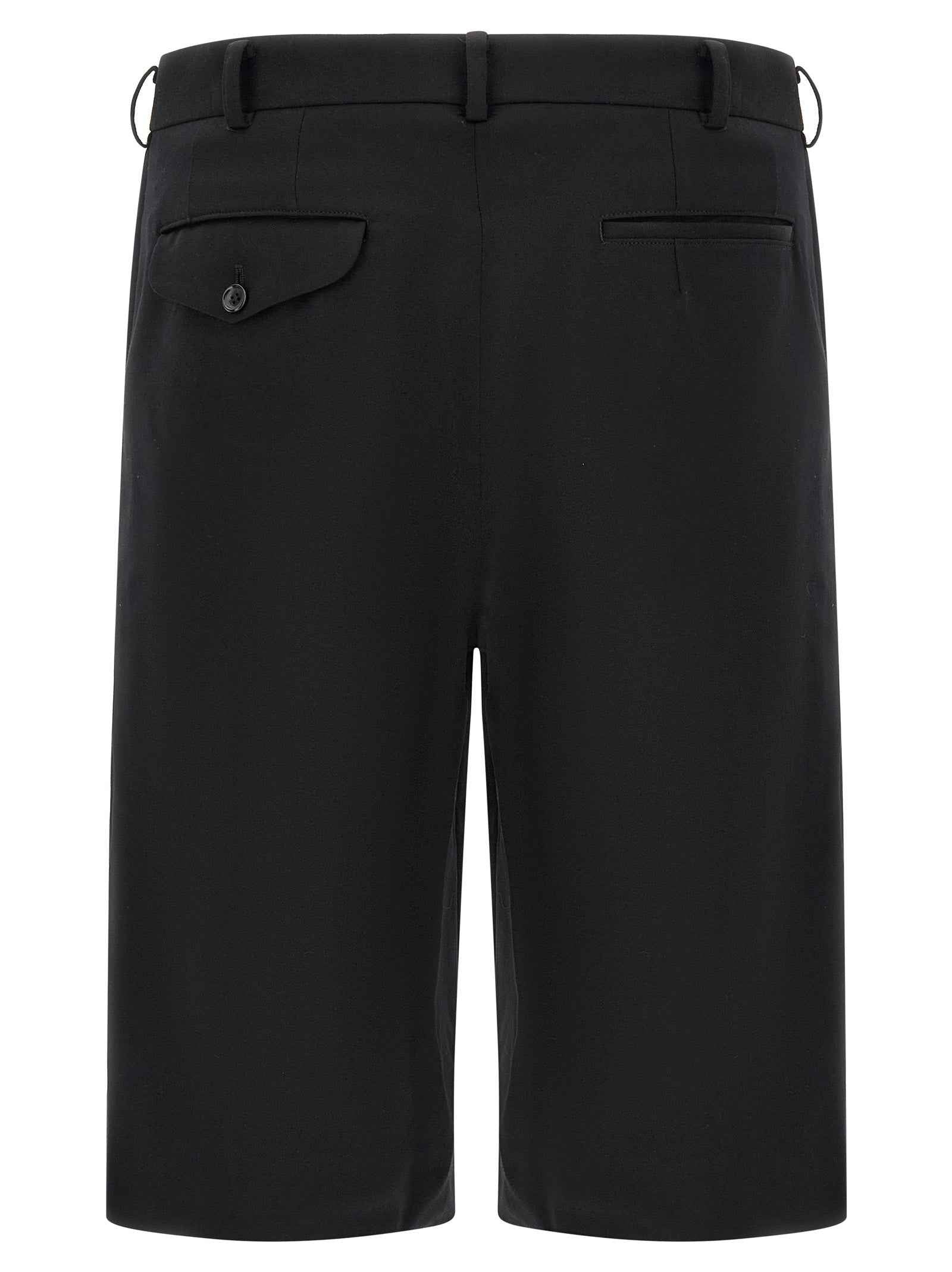 Black Wool Bermuda Shorts
