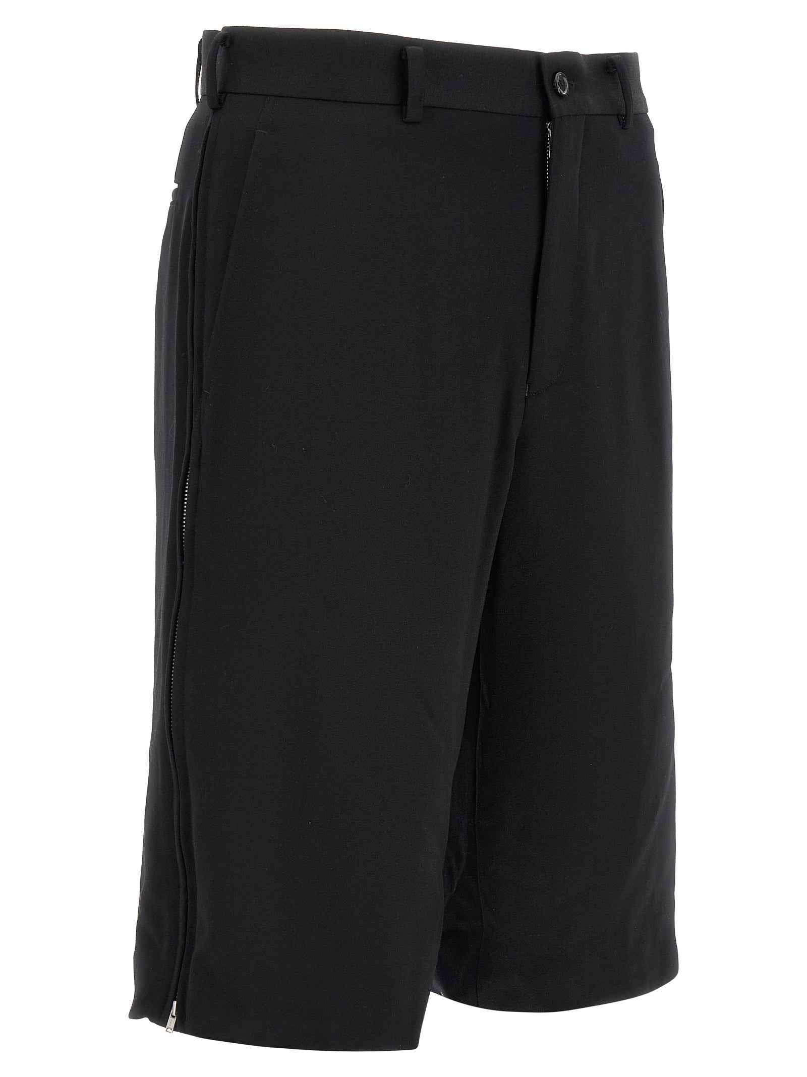 Black Wool Bermuda Shorts