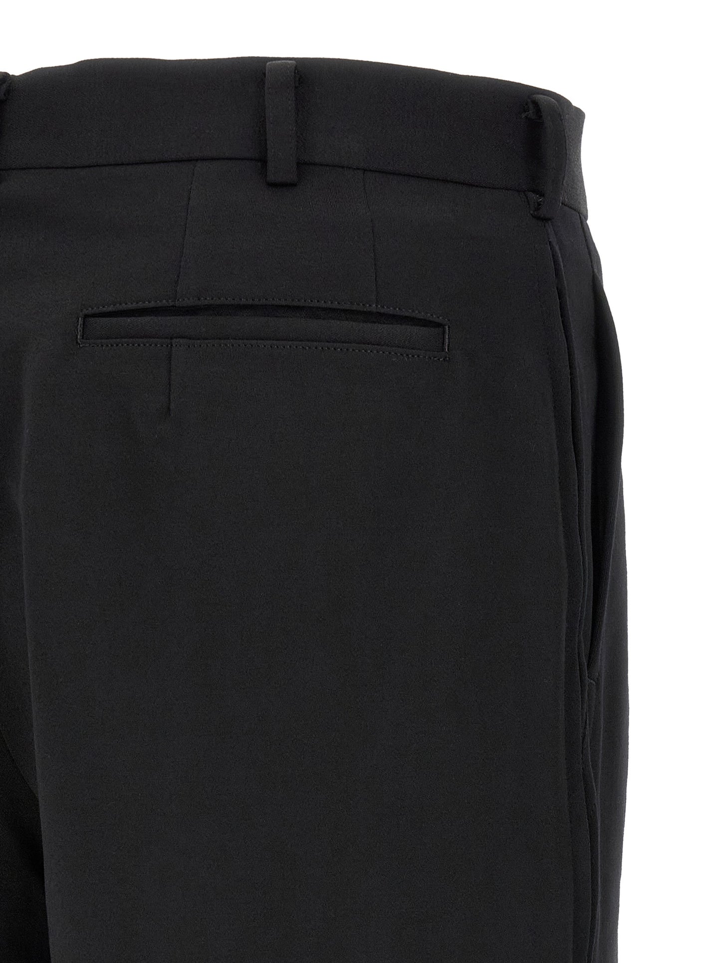 Black Wool Bermuda Shorts