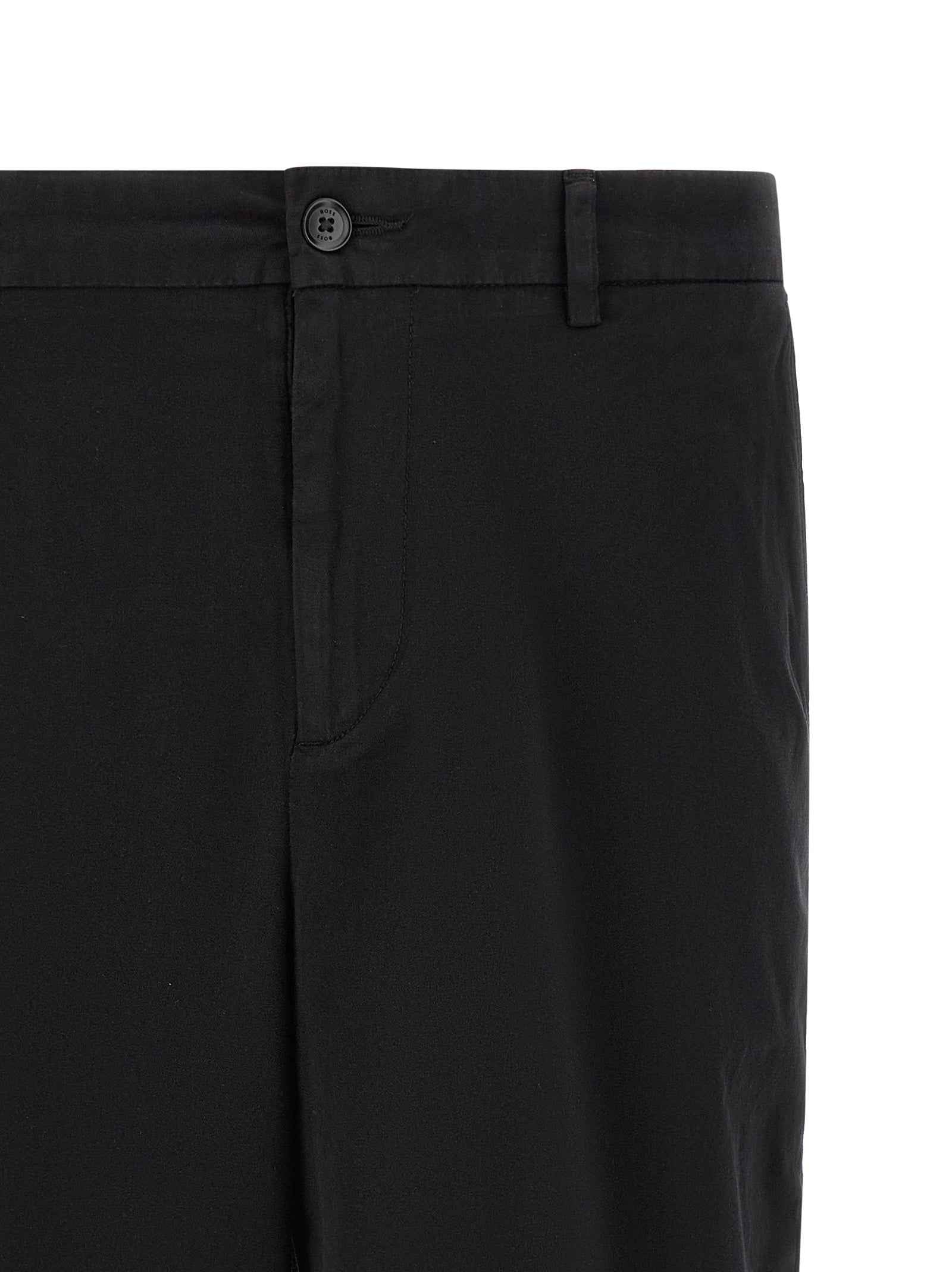 Black Cotton Bermuda Shorts