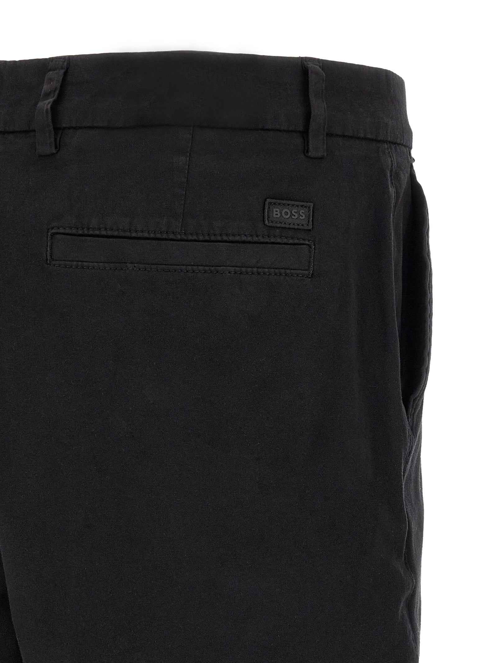 Black Cotton Bermuda Shorts