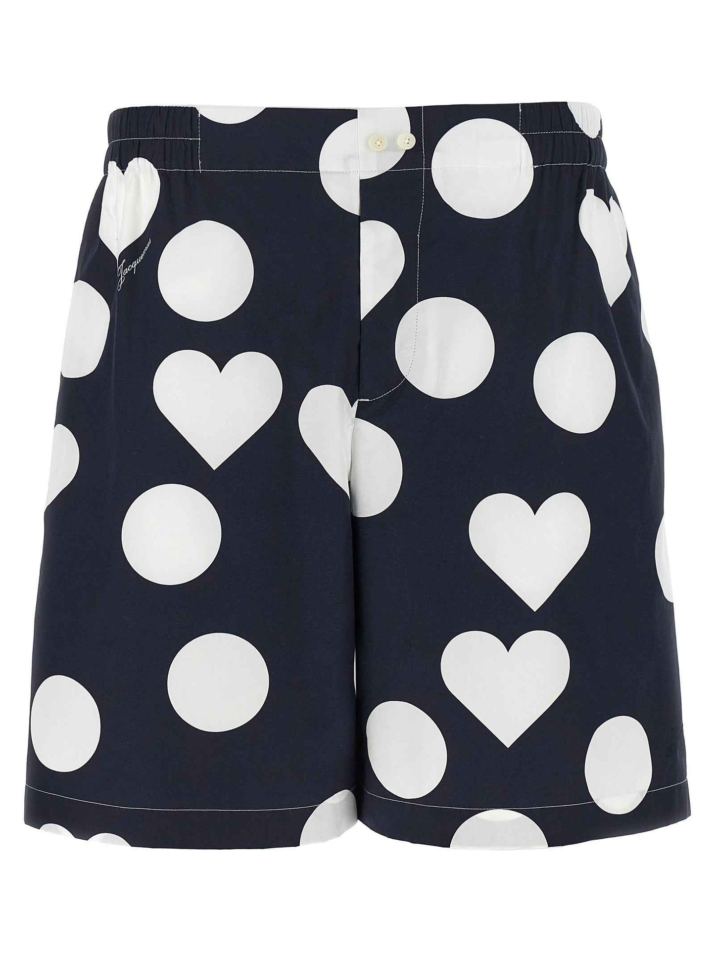 Blue Cotton Bermuda Shorts