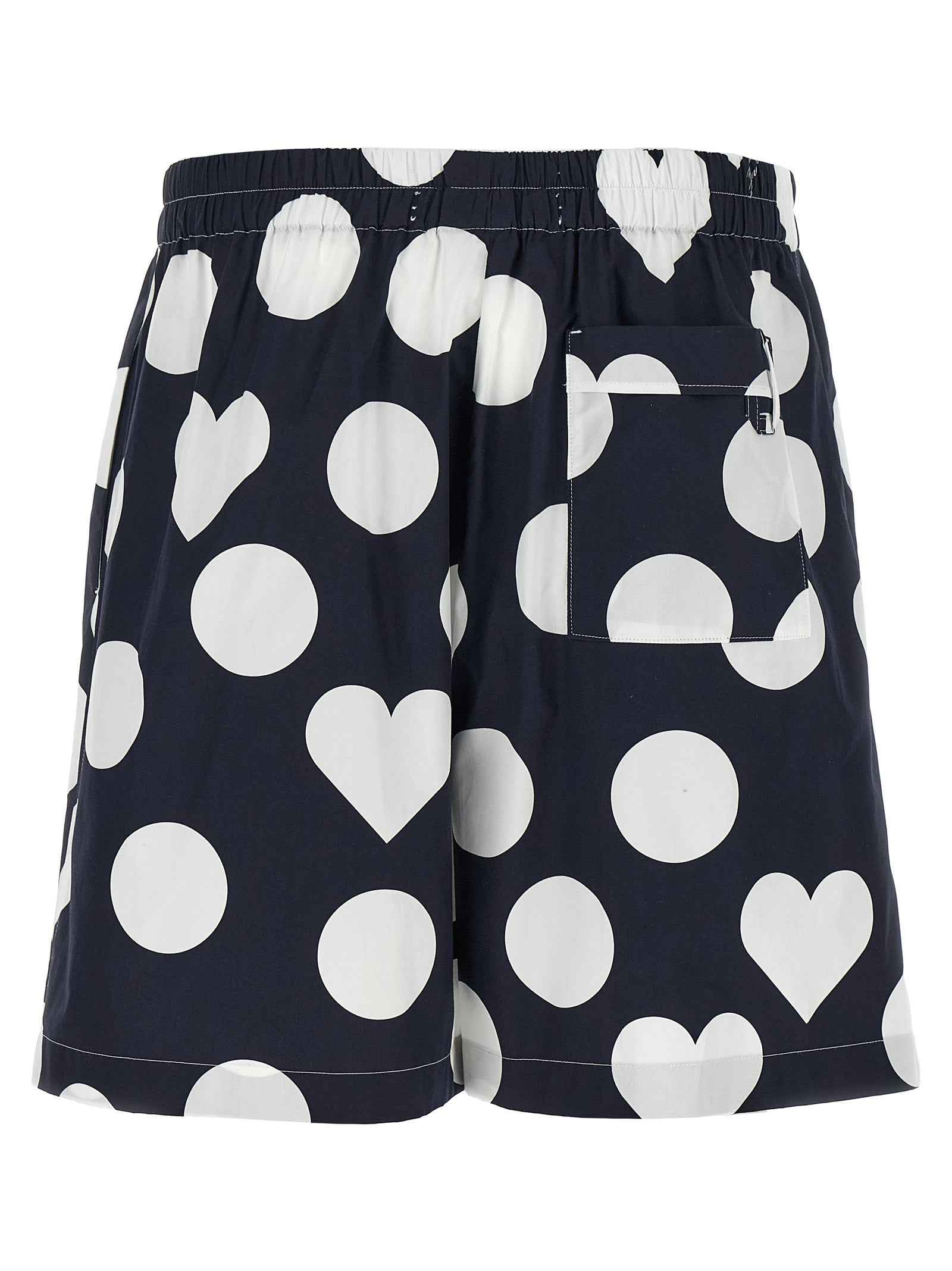 Blue Cotton Bermuda Shorts