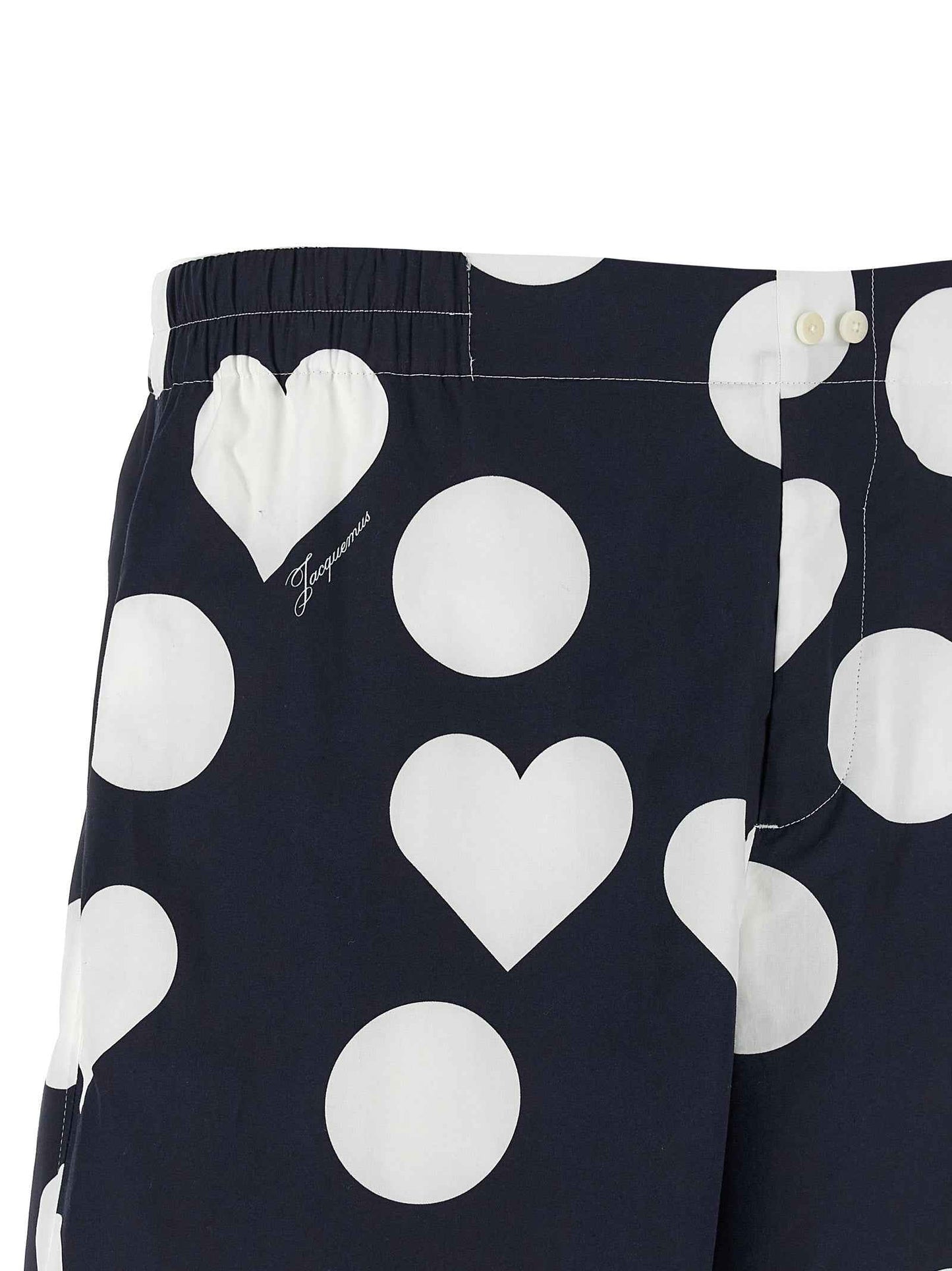 Blue Cotton Bermuda Shorts