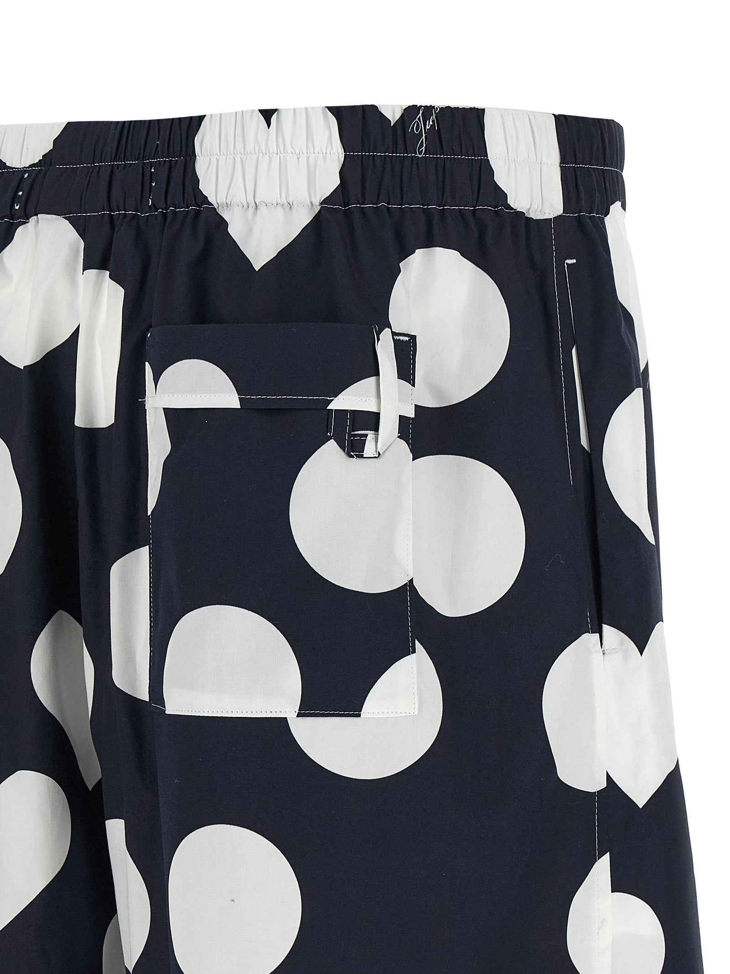 Blue Cotton Bermuda Shorts