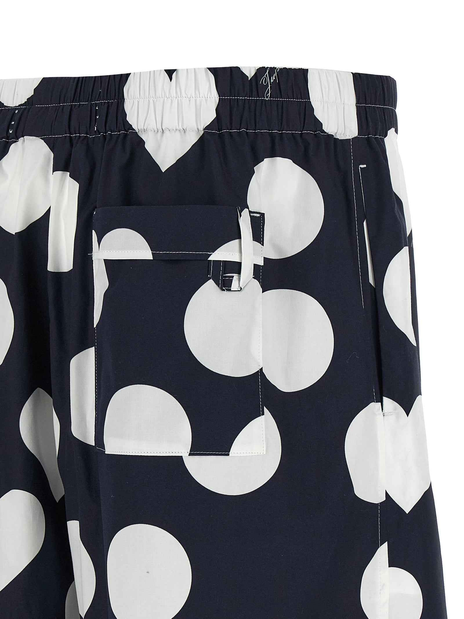 Blue Cotton Bermuda Shorts