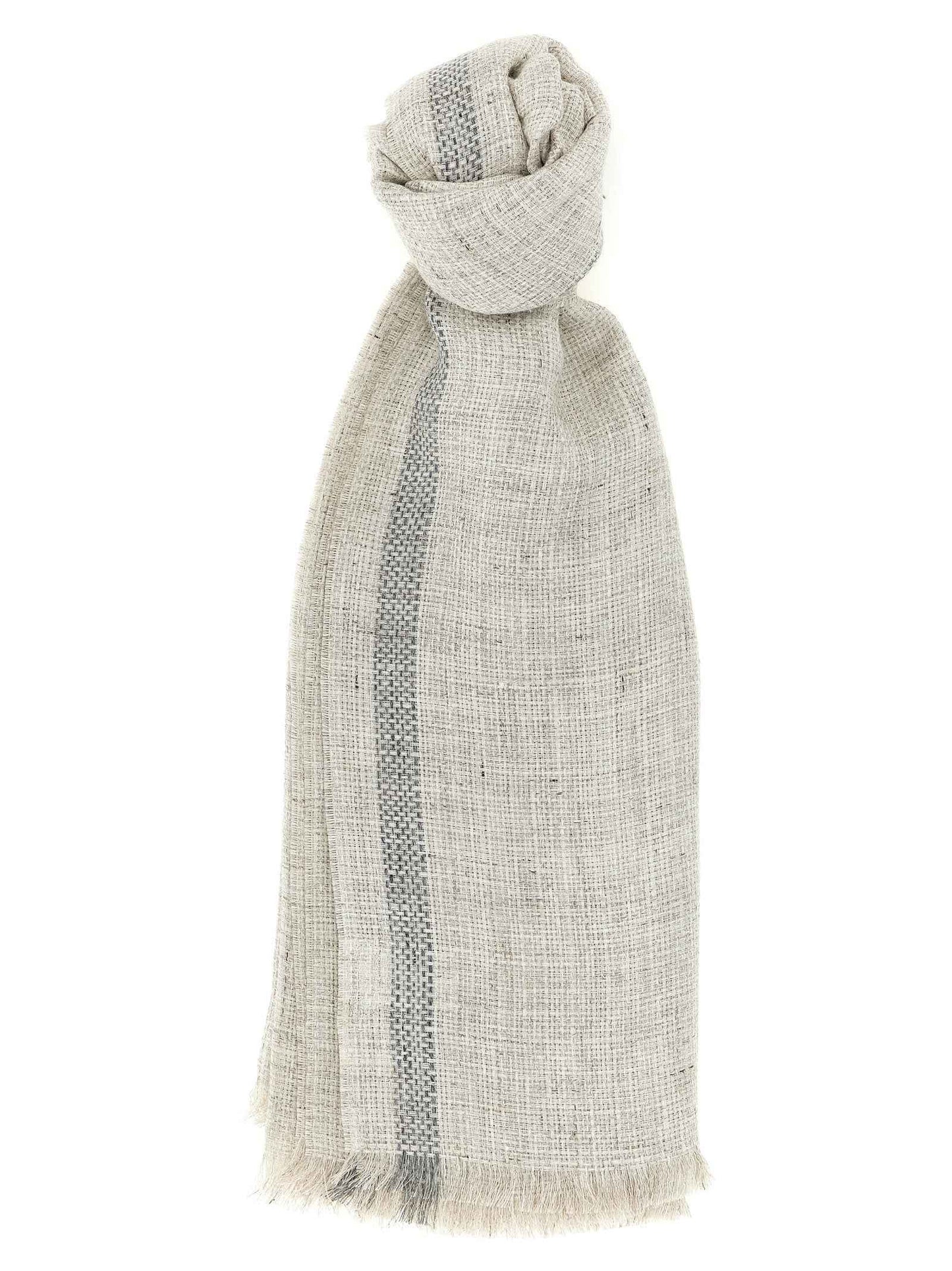 Gray Linen Scarf