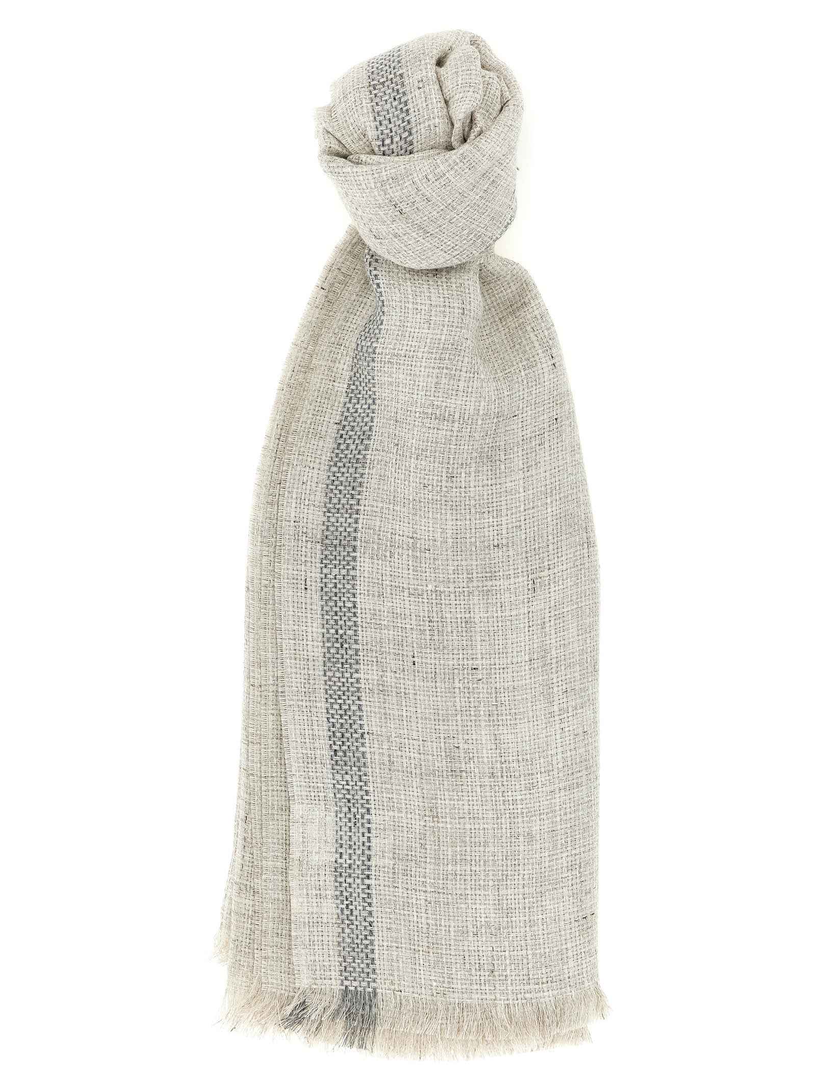 Gray Linen Scarf