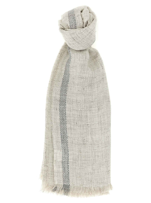 Gray Linen Scarf