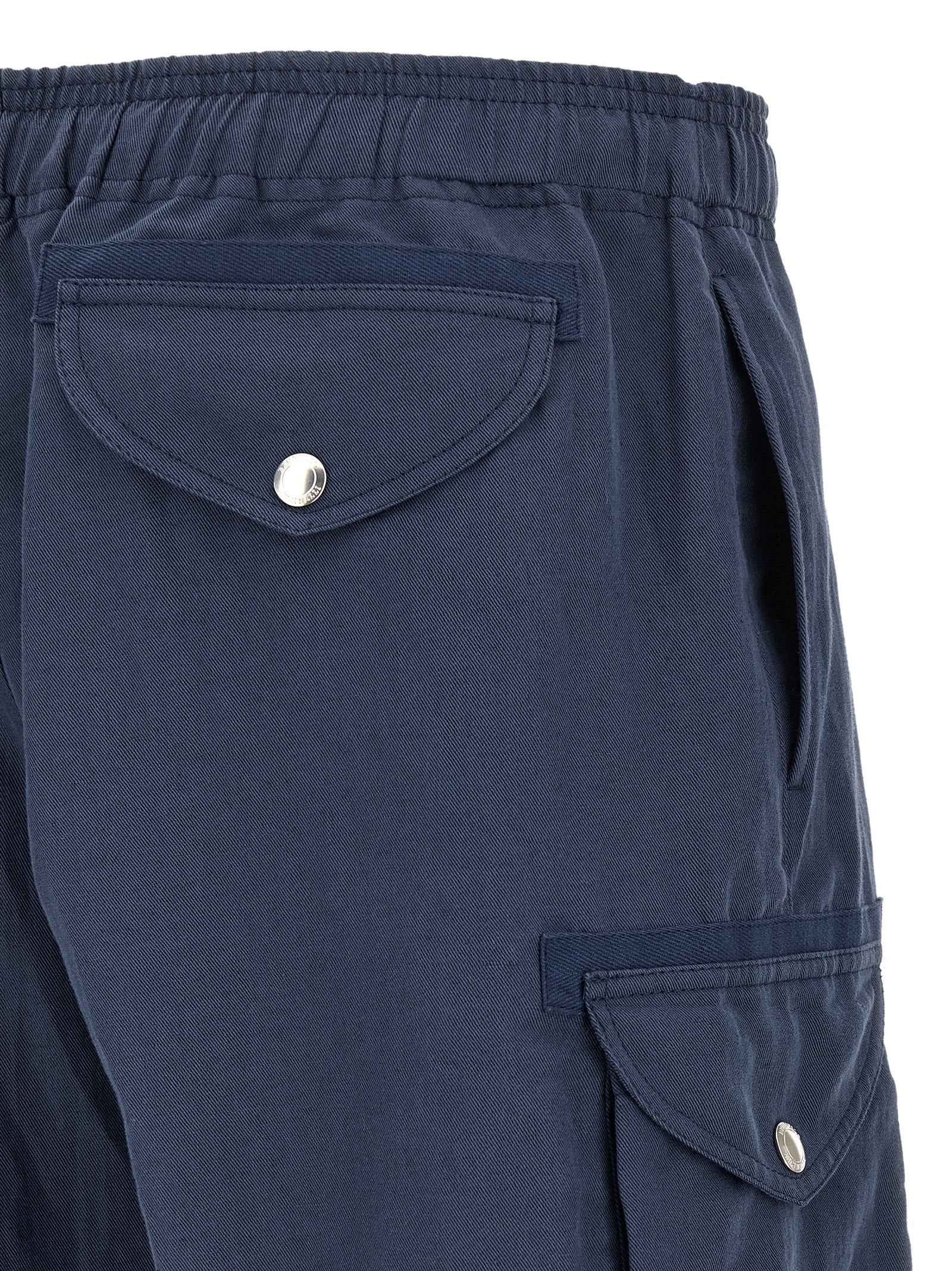 Blue Linen Bermuda Shorts