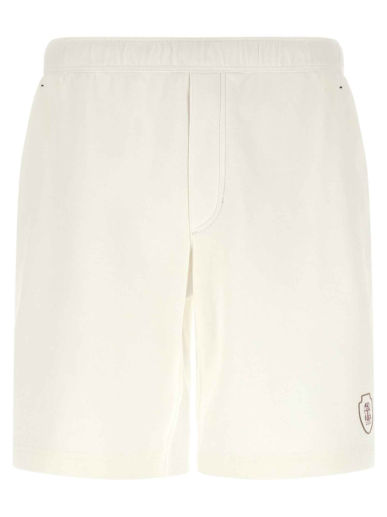 White Cotton Bermuda Shorts
