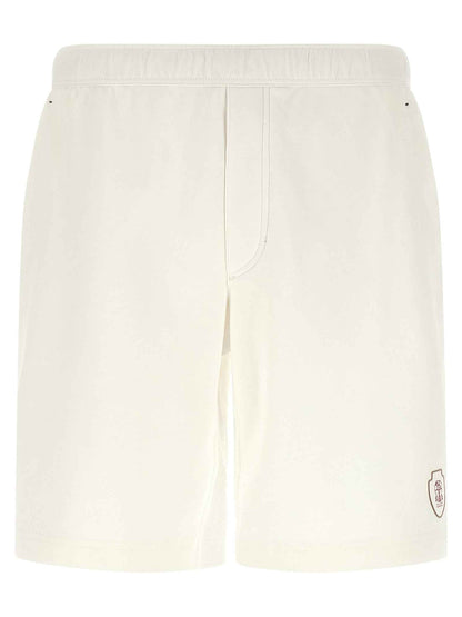 White Cotton Bermuda Shorts