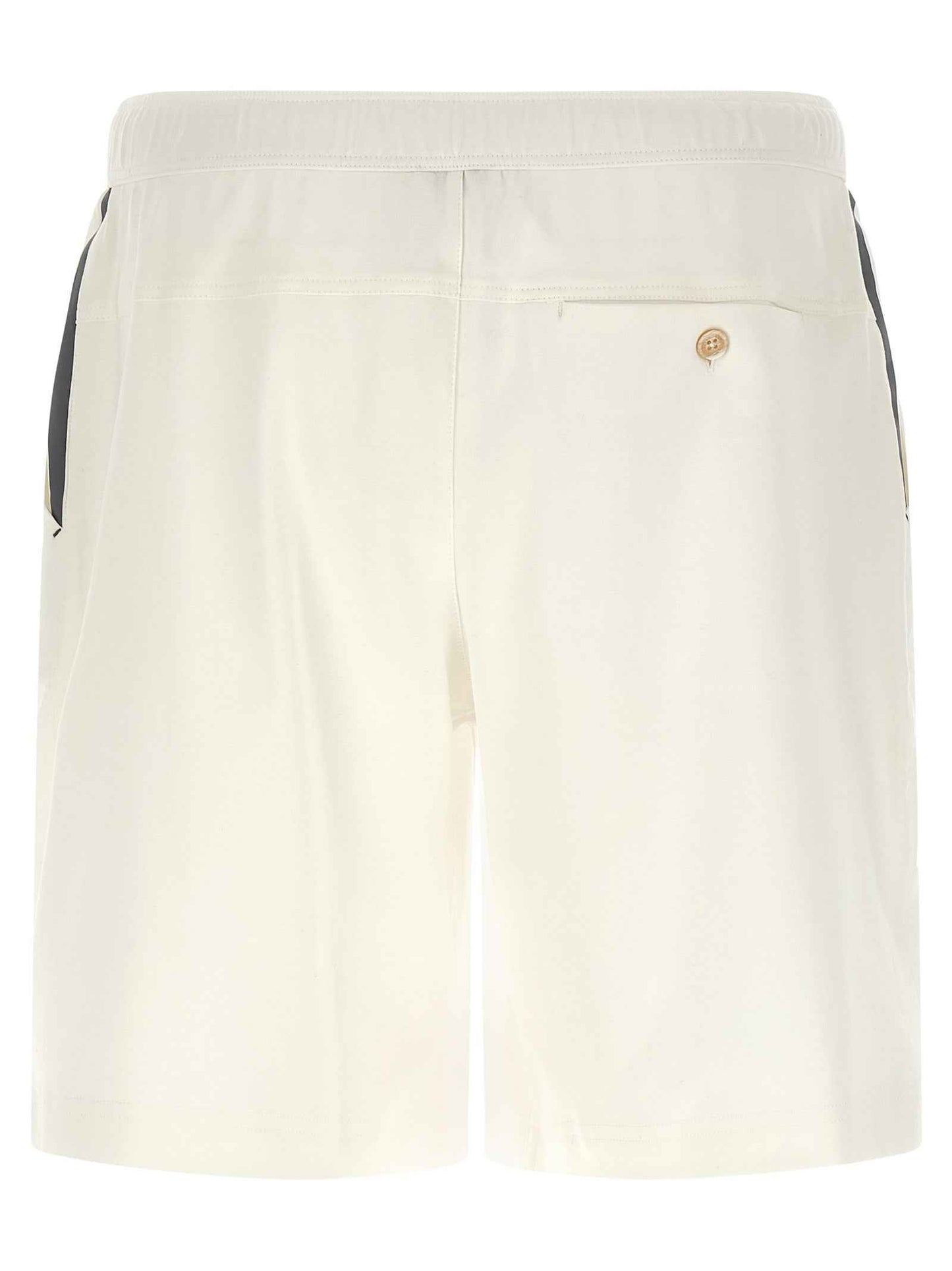 White Cotton Bermuda Shorts