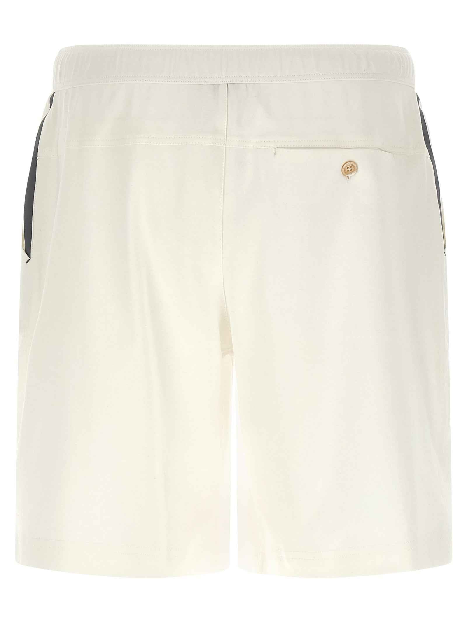 White Cotton Bermuda Shorts