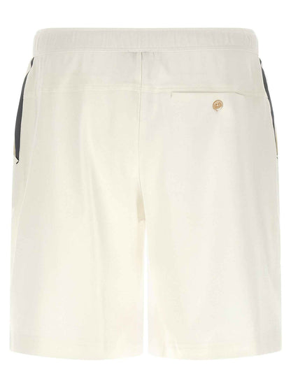 White Cotton Bermuda Shorts