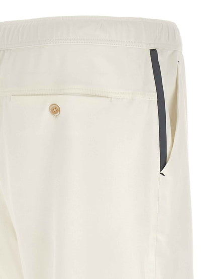 White Cotton Bermuda Shorts