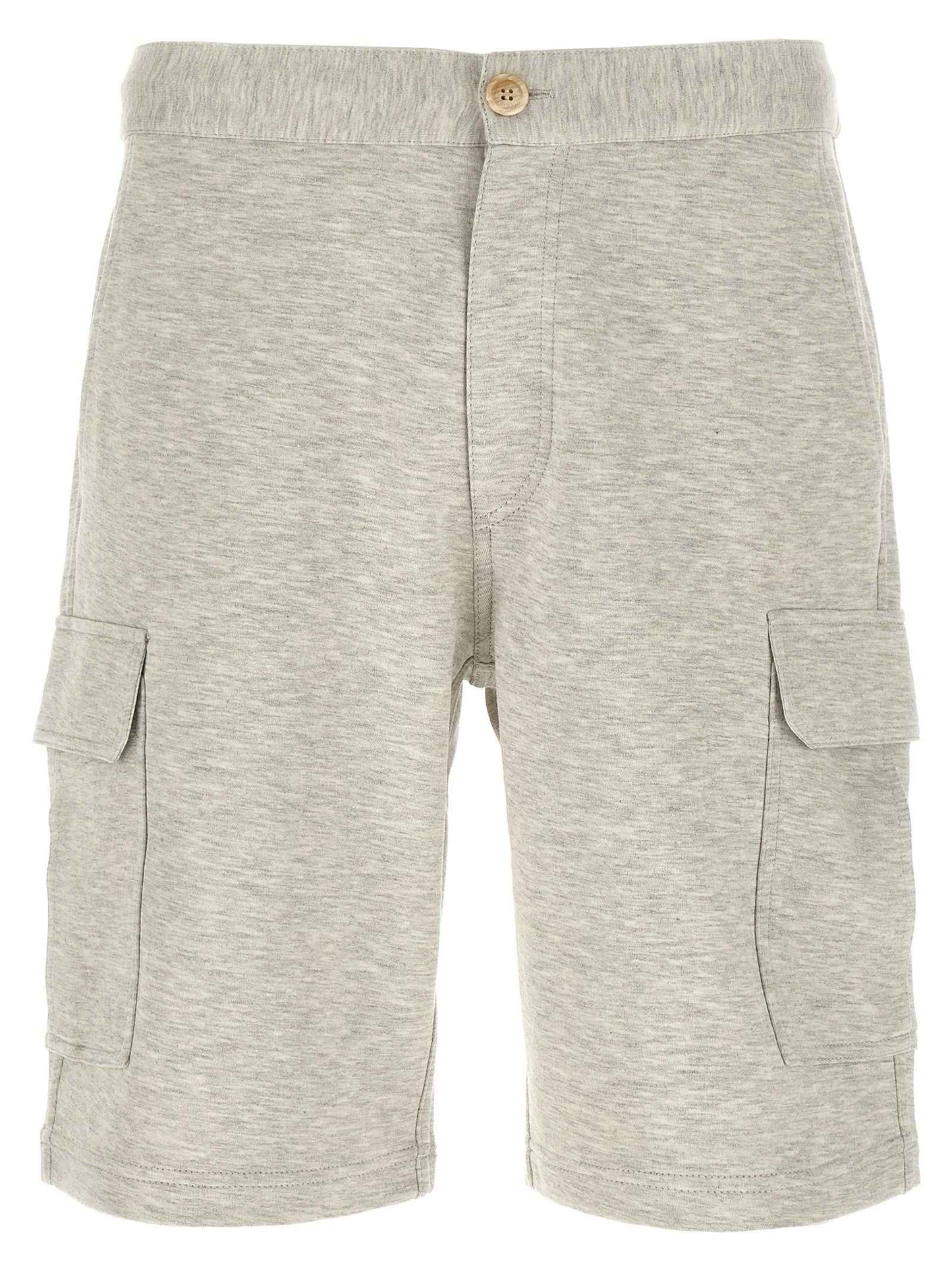 Gray Cotton Bermuda Shorts