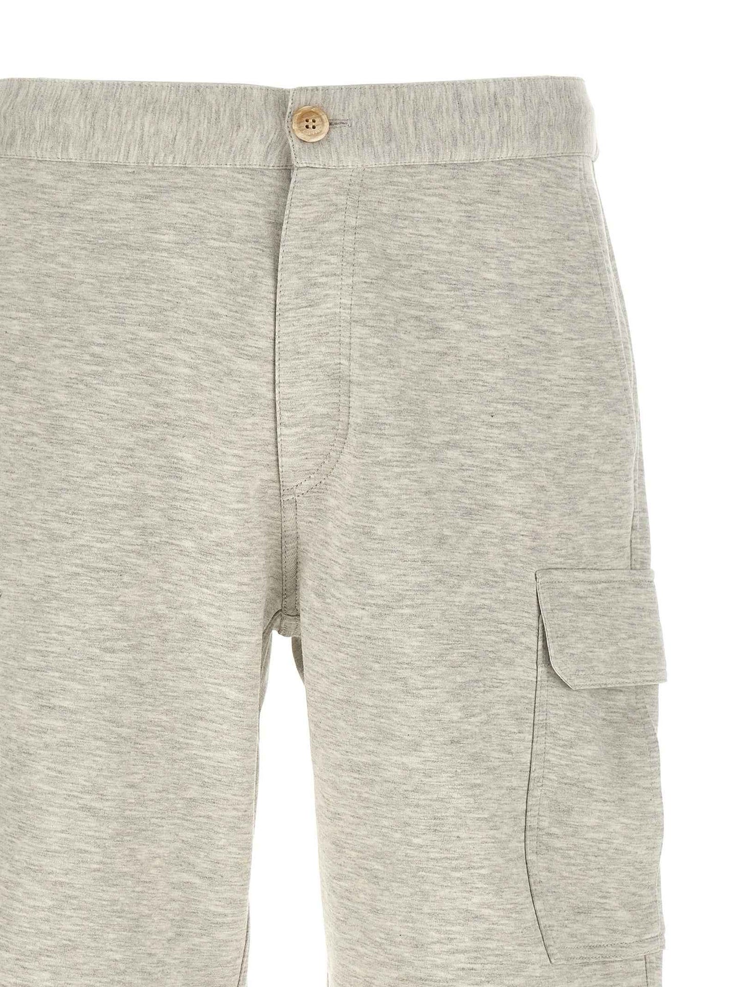 Gray Cotton Bermuda Shorts