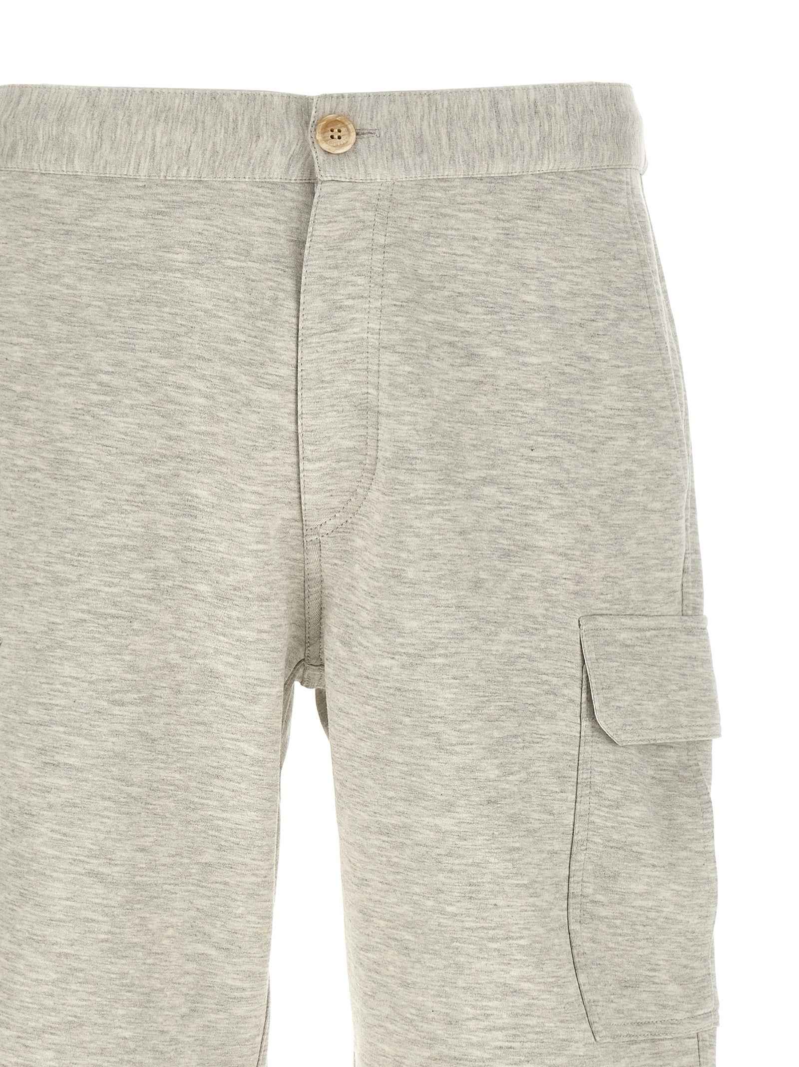 Gray Cotton Bermuda Shorts