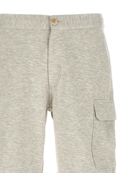 Gray Cotton Bermuda Shorts