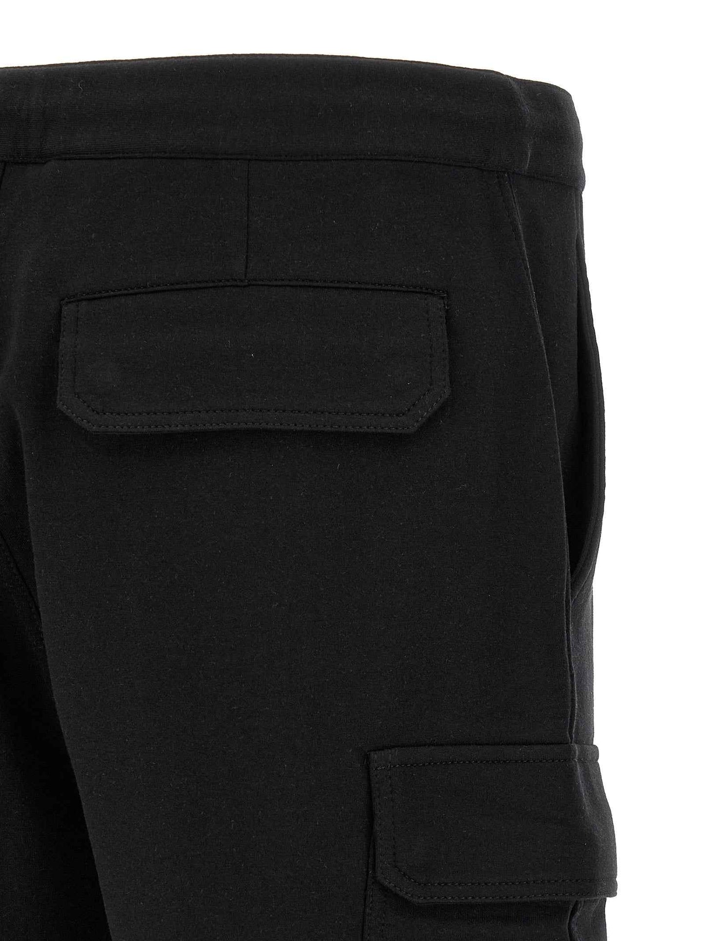 Black Cotton Bermuda Shorts