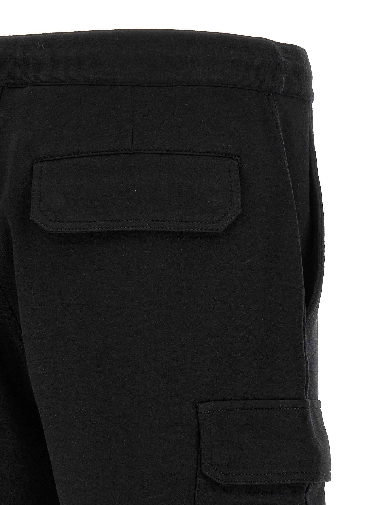 Black Cotton Bermuda Shorts
