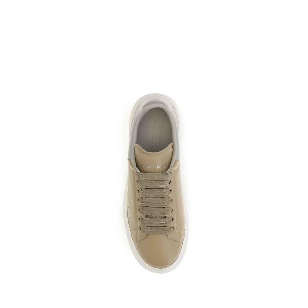 Beige Calf Leather Bos Taurus Platform Sneakers