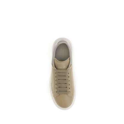 Beige Calf Leather Bos Taurus Platform Sneakers