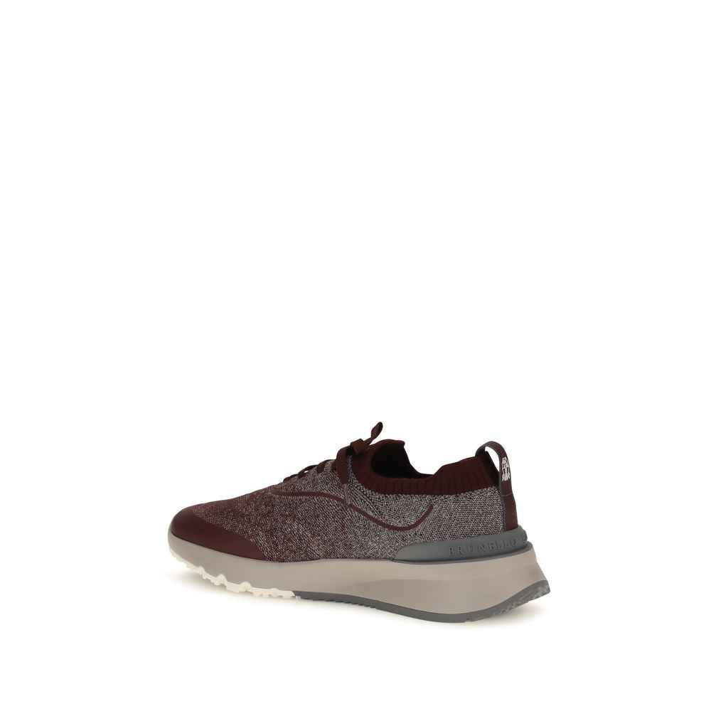Bordeaux Cotton Athletic Sneakers