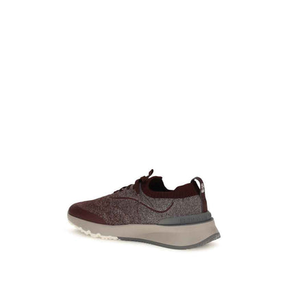 Bordeaux Cotton Athletic Sneakers