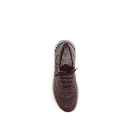 Bordeaux Cotton Athletic Sneakers