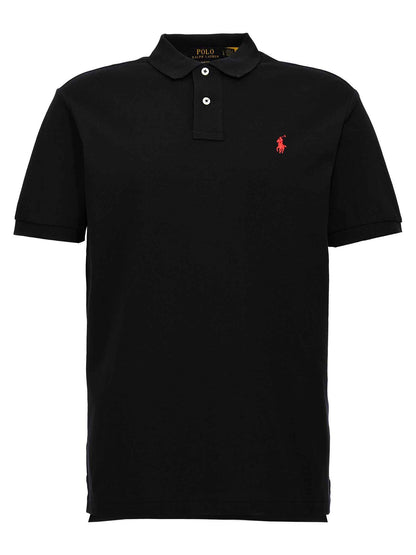 Black Cotton Polo Shirt