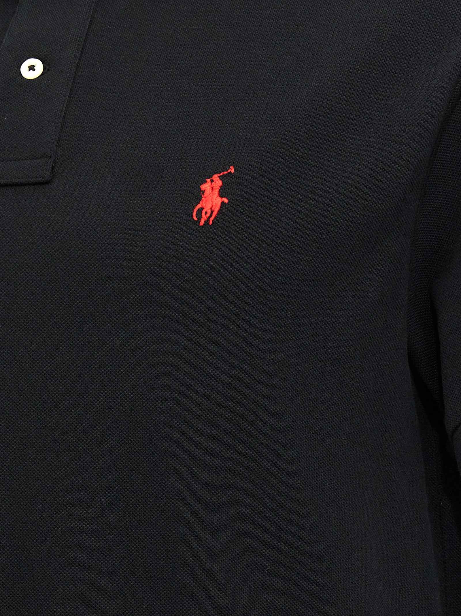 Black Cotton Polo Shirt