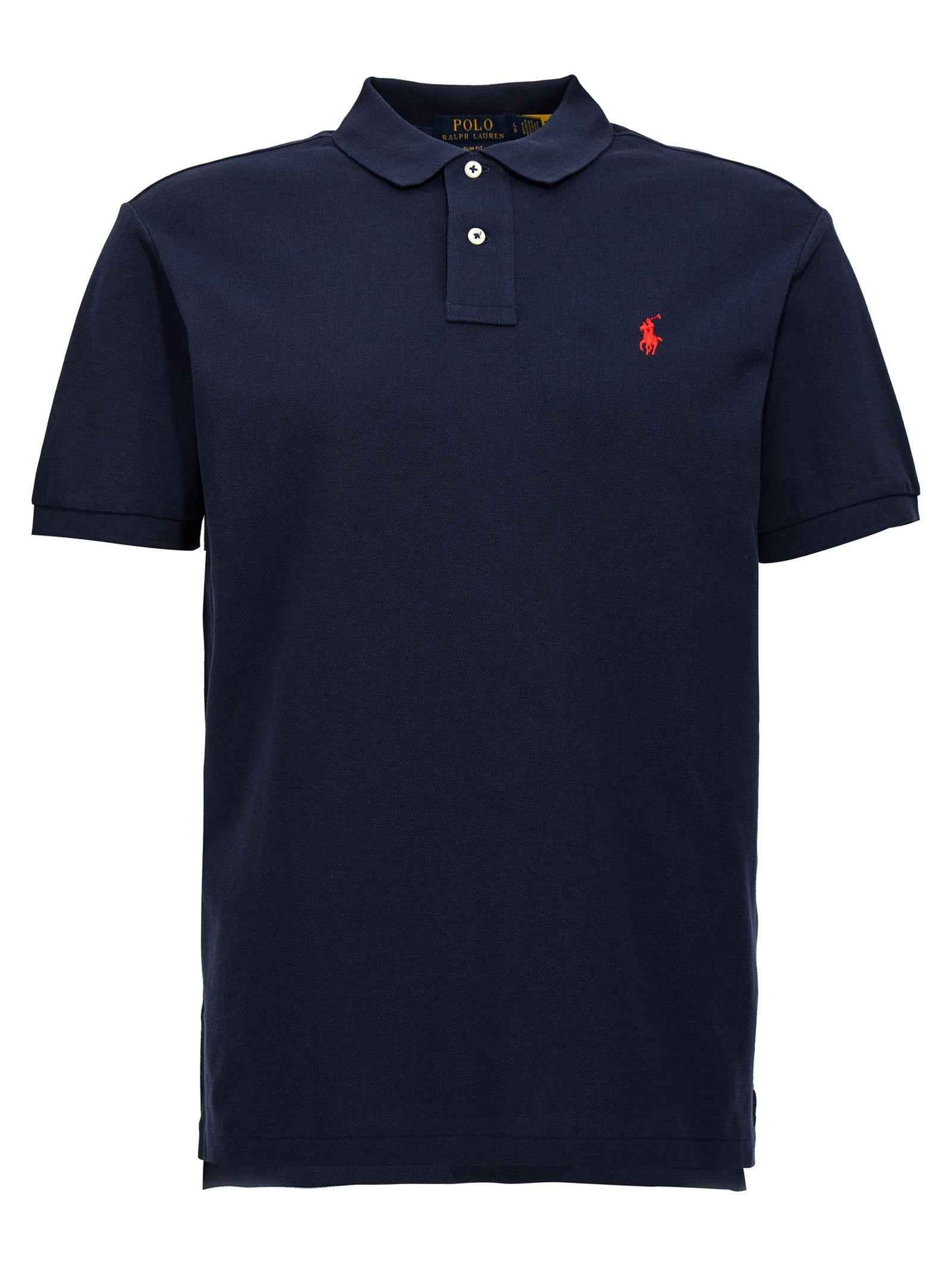 Blue Cotton Polo Shirt