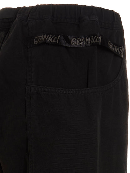 Black Cotton Cargo Pants