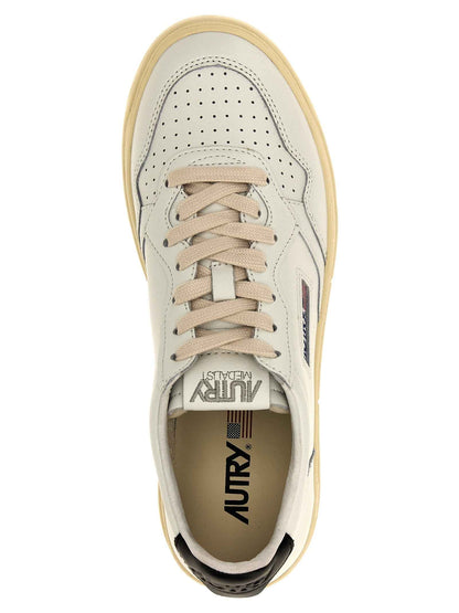 Bicolor Calfskin Low Top Sneakers