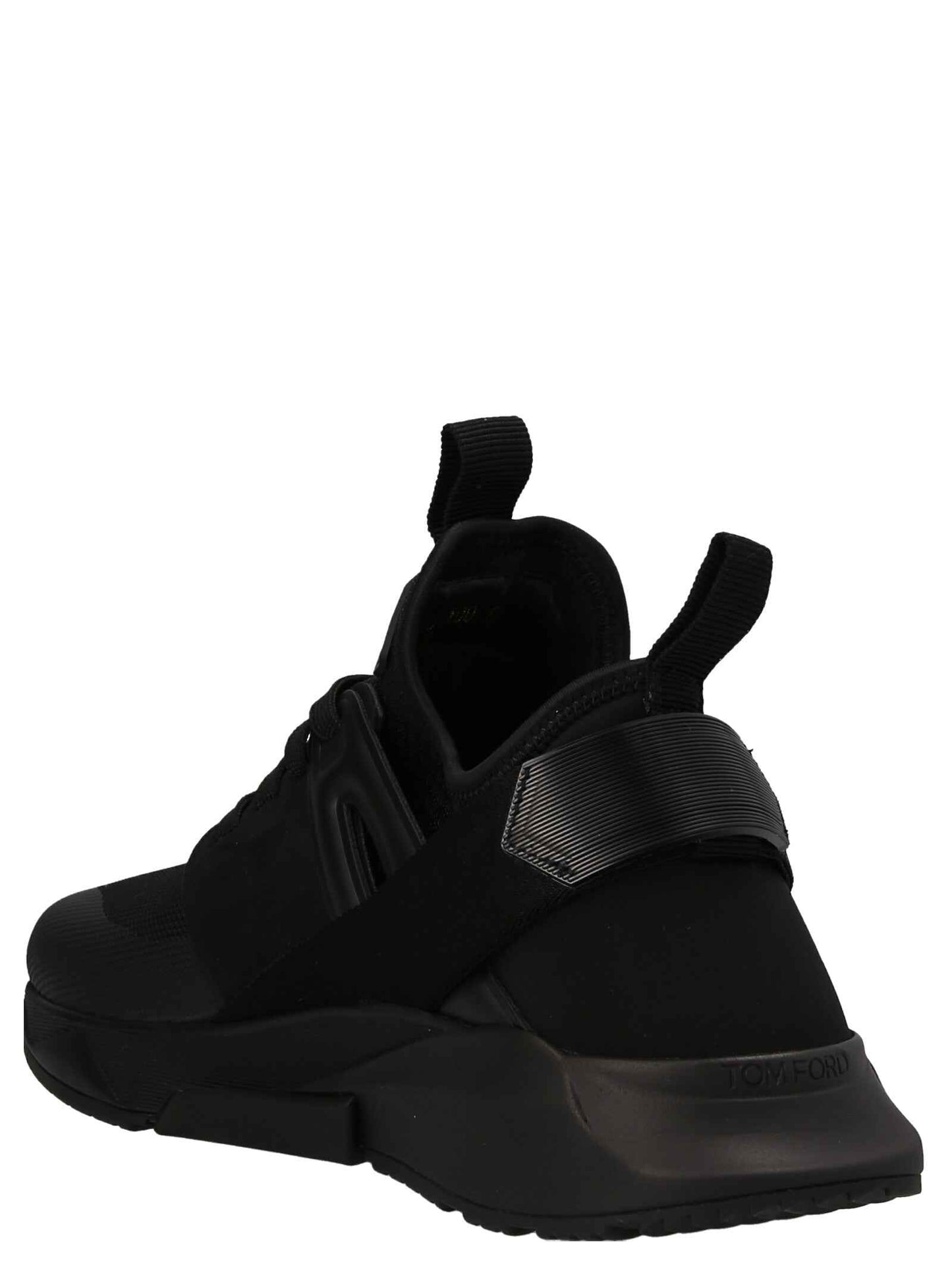 Black Polyethylene Athletic Sneakers