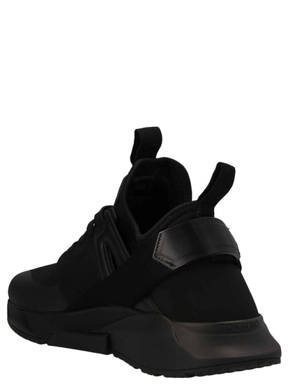 Black Polyethylene Athletic Sneakers