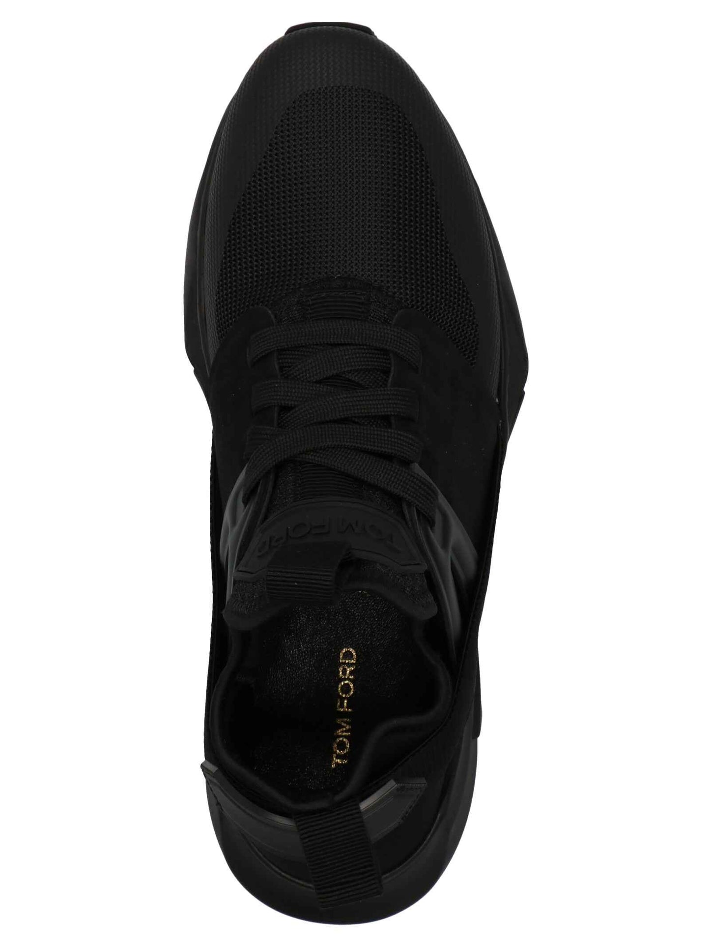 Black Polyethylene Athletic Sneakers
