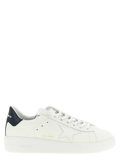Blue Cowhide Low Top Sneakers