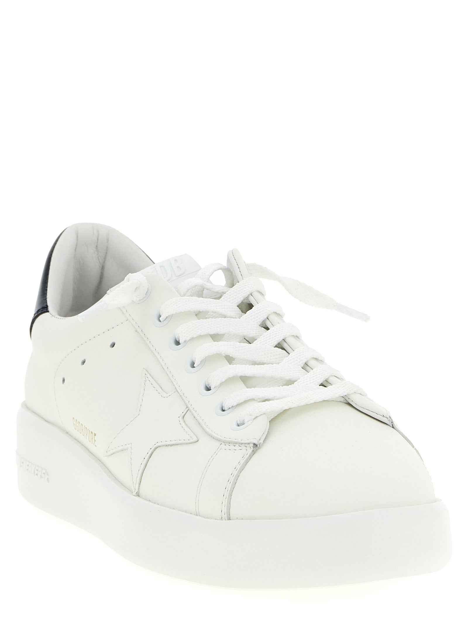 Blue Cowhide Low Top Sneakers