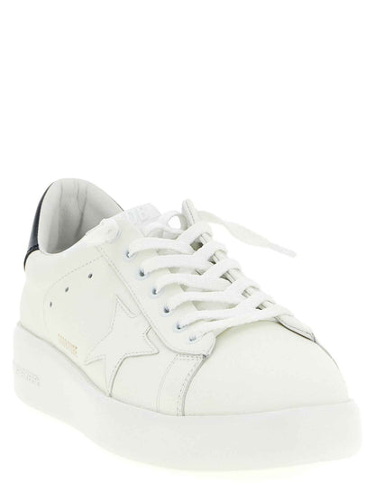 Blue Cowhide Low Top Sneakers