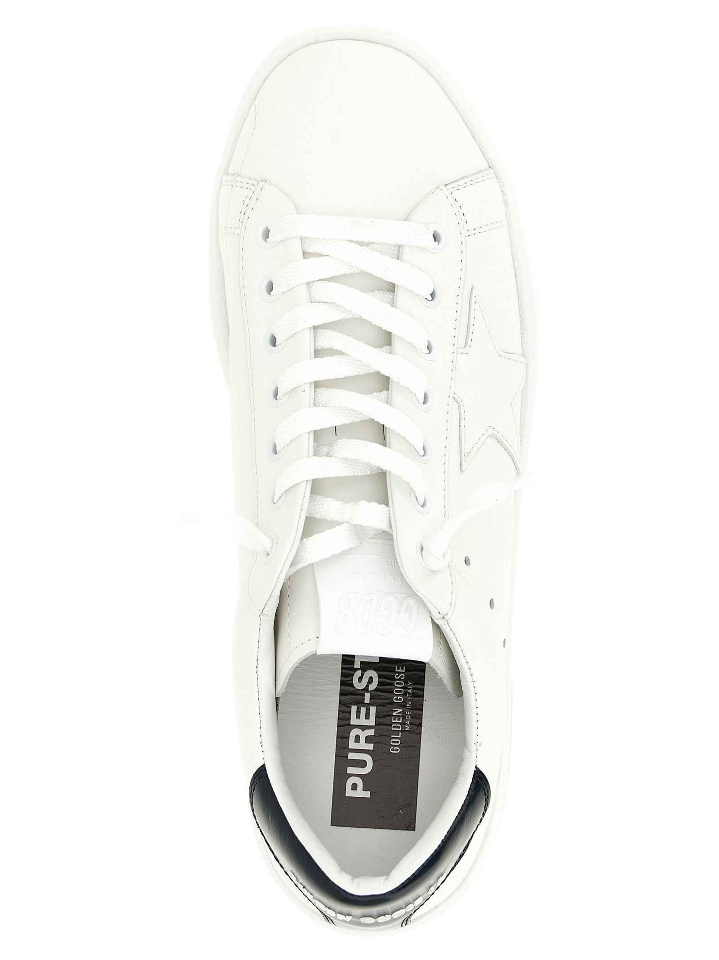 Blue Cowhide Low Top Sneakers