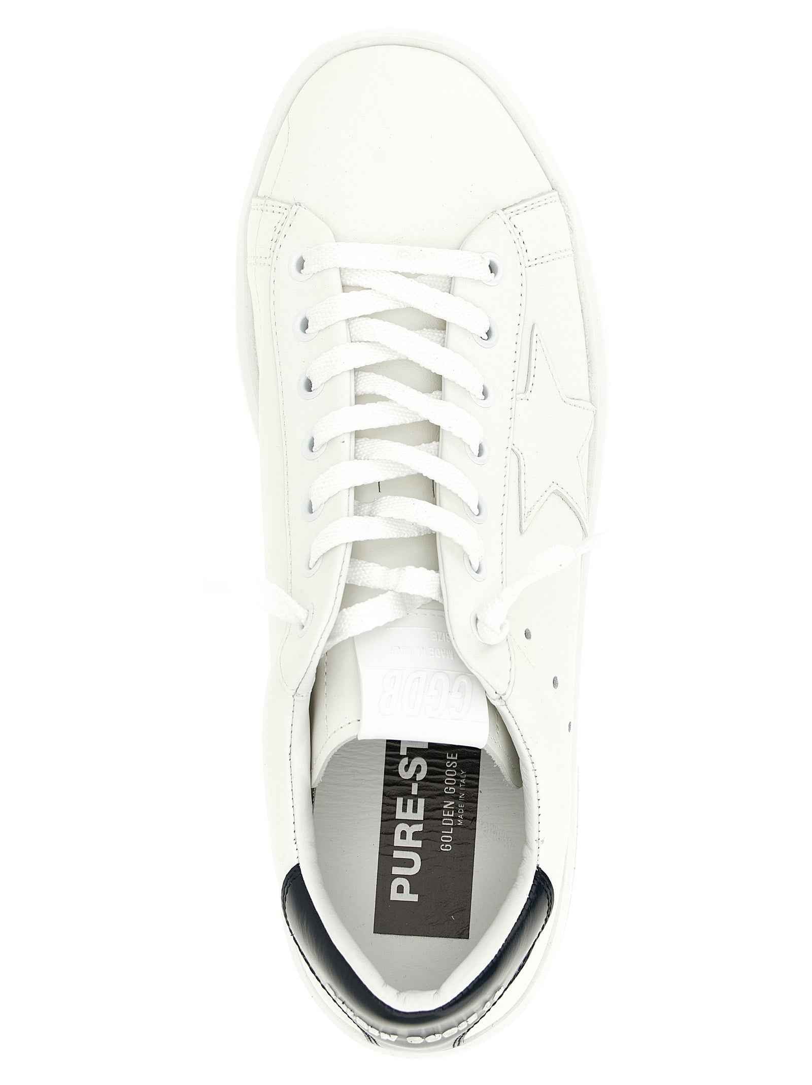 Blue Cowhide Low Top Sneakers