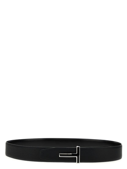 Black Calfskin Regular Belt