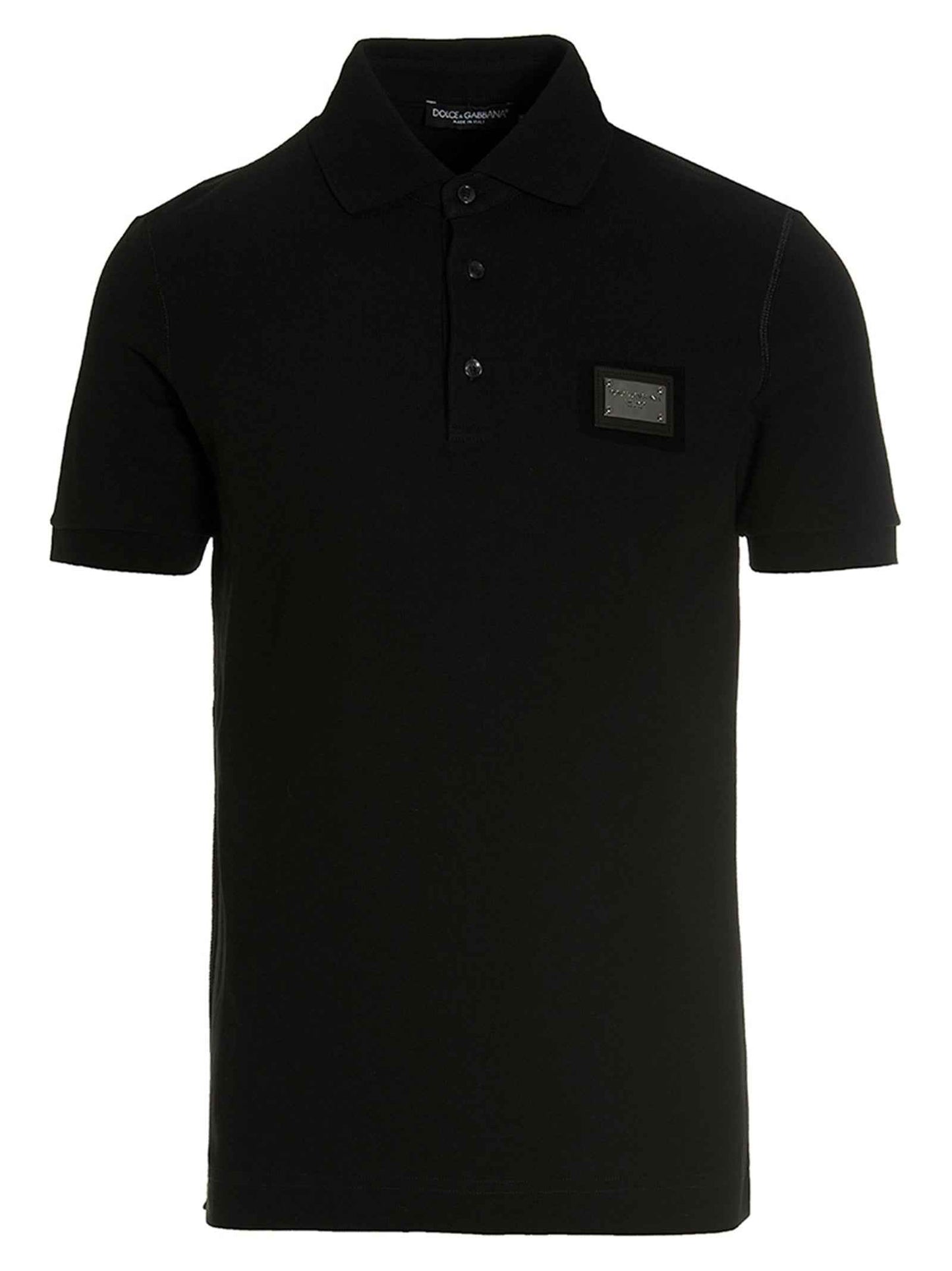 Black Cotton Polo Shirt