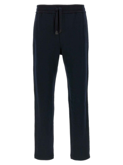 Blue Cotton Athletic Pants