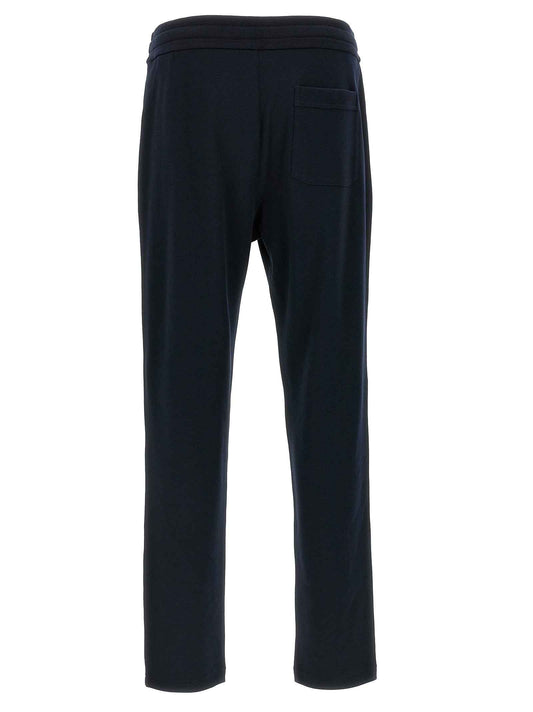 Blue Cotton Athletic Pants