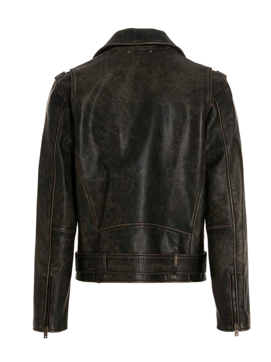Black Calfskin Leather Jacket