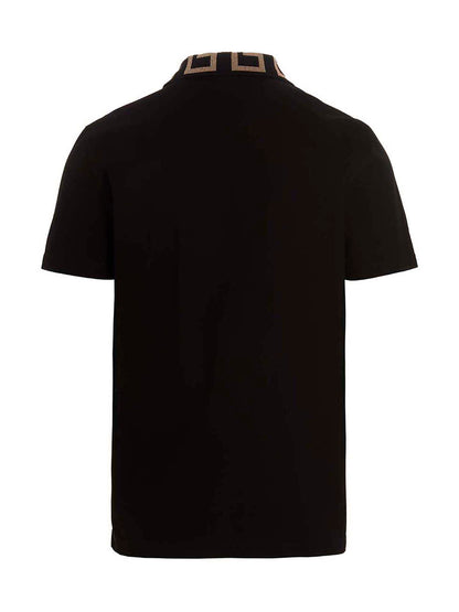 Black Cotton Polo Shirt